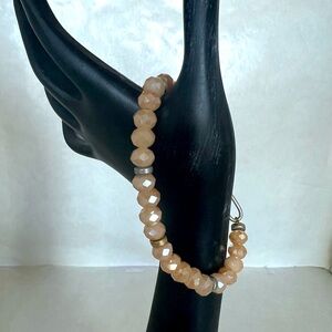 Peche Beaded Bracelet with Silver Clasp
